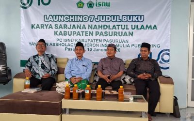 Tingkatkan Literasi Guru, PC ISNU Pasuruan Launching 7 Buku Karya Sarjana di PP Assholach